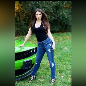 Old Navy Women's Distressed Skinny Jeans - Blue